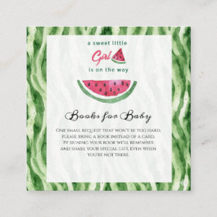 Watermelon Summer Sweet Girl Books for Baby Enclosure Card