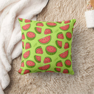 Watermelon Summer Throw Pillow Fun Home Décor