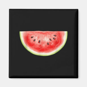 Watermelon Summer Watercolor Fruit Slice Juicy Magnet