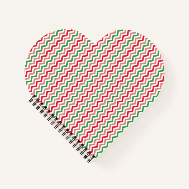 Watermelon Summer Zigzag Stripes Pattern-56209 Notebook (Front)