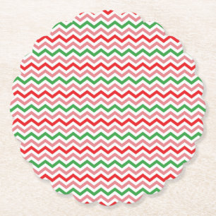 Watermelon Summer Zigzag Stripes Pattern-56209 Paper Coaster