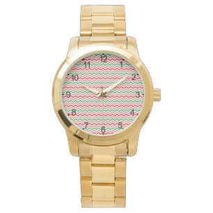 Watermelon Summer Zigzag Stripes Pattern-56209 Watch