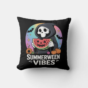 Watermelon Summerween Skeleton Vibes Cushion