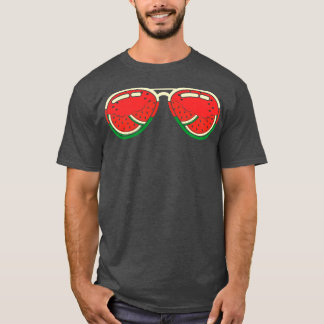 Watermelon Sunglasses Tropical Summer Exotic Fruit T-Shirt