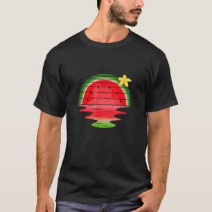 Watermelon Sunset Summer Fruitarian Lover Fruit Sl T-Shirt