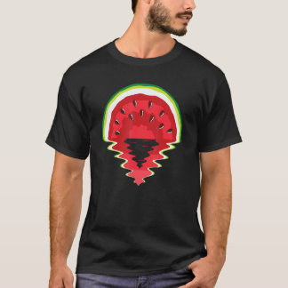 Watermelon Sunset Sunrise Reflection  Sand Surf Su T-Shirt