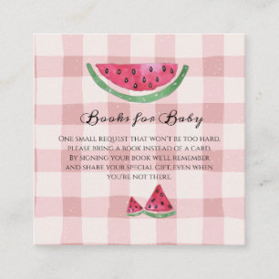 Watermelon Sweet Girl Summer Books for Baby Enclosure Card