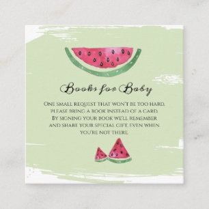 Watermelon Sweet Girl Summer Books for Baby Enclosure Card