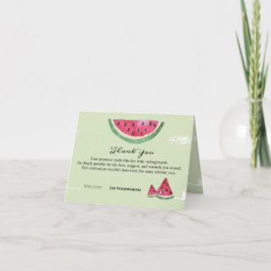 Watermelon Sweet Girl Summer Thank You Card