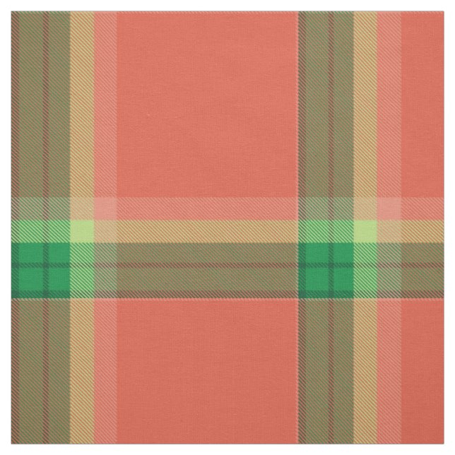 Watermelon Tartan Fabric (Swatch)