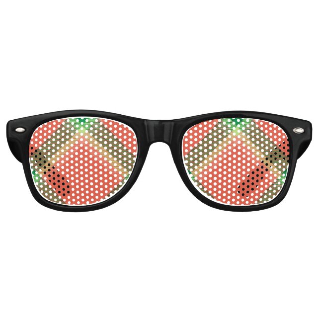 Watermelon Tartan Retro Sunglasses (Front)