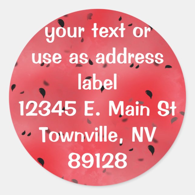 Watermelon Texture Background Classic Round Sticker (Front)