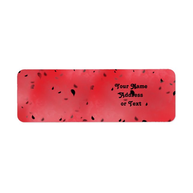 Watermelon Texture Background Return Address Label (Front)