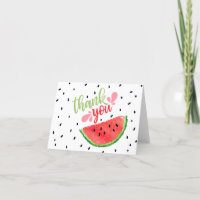 Watermelon Thank You Card - Red