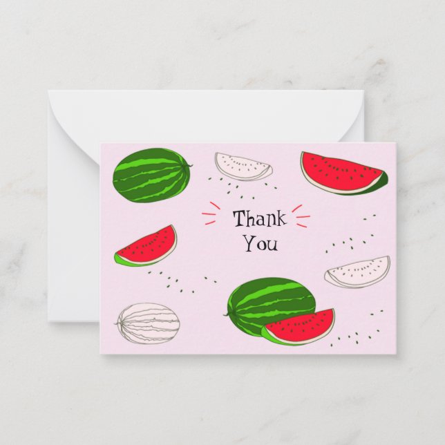 Watermelon Thank You Cards (Front)