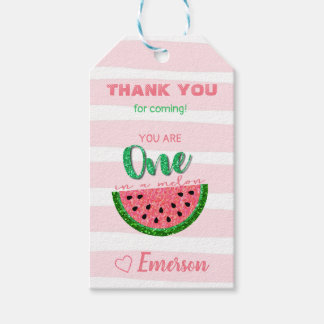Watermelon Thank You favour Tag, One in a melon Gift Tags