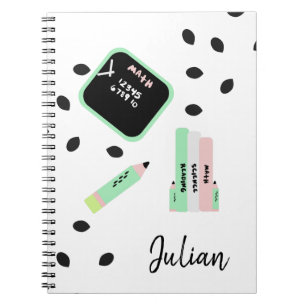 Watermelon Theme Back to School Kids Name Notebook