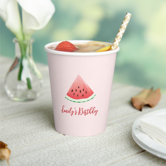 Watermelon Themed Party Paper Cups (Insitu)