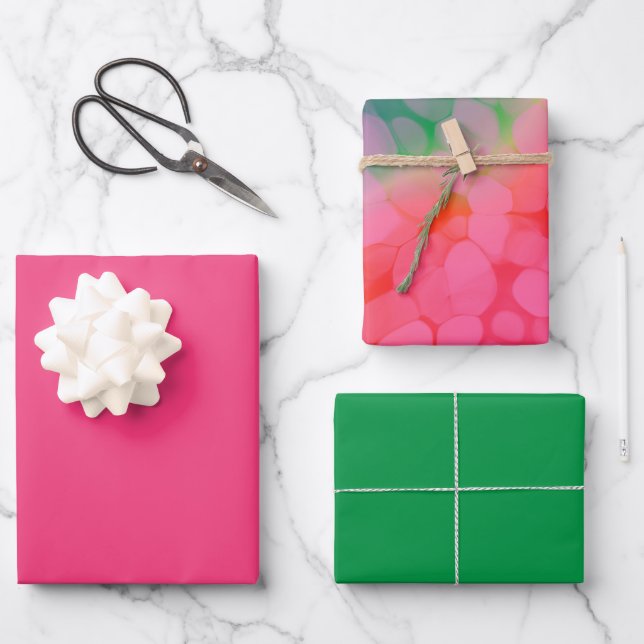 Watermelon Tie Dye Wrapping Paper Sheet (Front)