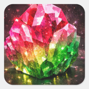 Watermelon Tourmaline Bloom Gem Sticker