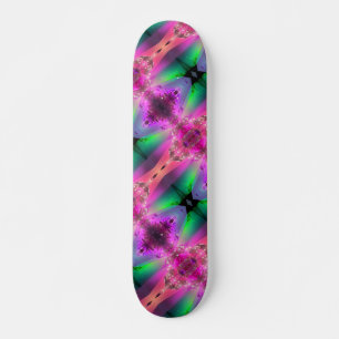 Watermelon Tourmaline Neon Green Hot Pink Abstract Skateboard