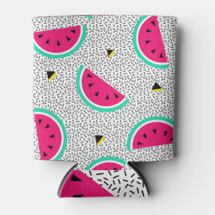 Watermelon triangles: retro summer texture. can cooler