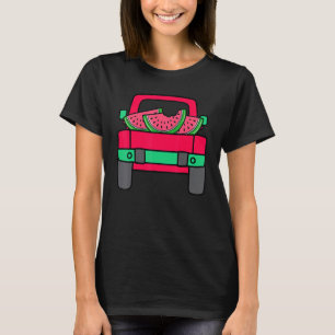 Watermelon Truck Summer Melon  Fruit Slice Seeds T-Shirt