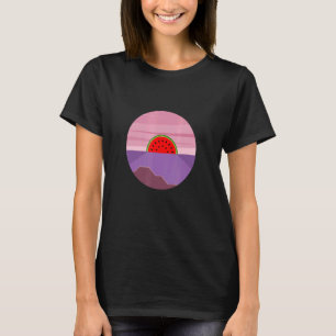 Watermelon Vaporwave Sunset Summer Vibe T-Shirt