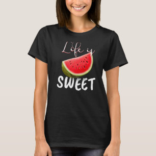 Watermelon Vegan I Life Is Sweet I Garden Nature T-Shirt