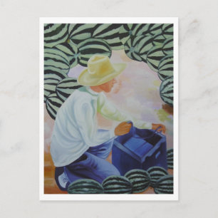 Watermelon Vendor Postcard