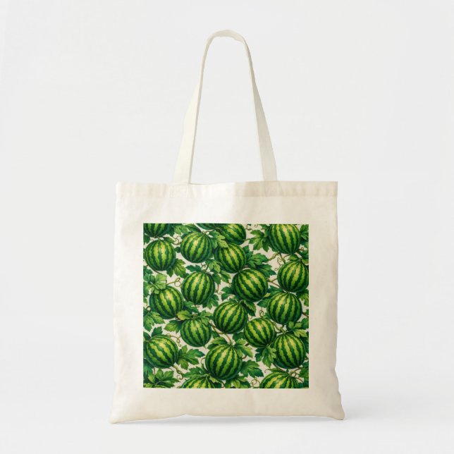 Watermelon Vine Pattern Tote Bag (Front)