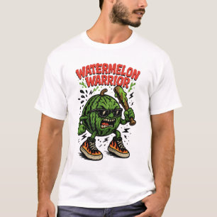Watermelon Warrior – Cool Cartoon Baseball Sports T-Shirt