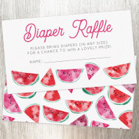Watermelon Watercolor Baby Shower Diaper Raffle