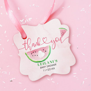 Watermelon Watercolor Baby Shower Thank You Favour Tags