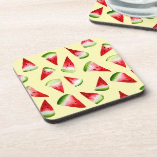 Watermelon watercolor cute fruit coaster