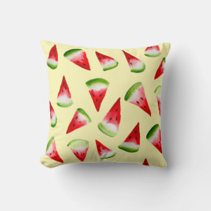 Watermelon watercolor cute fruit cushion