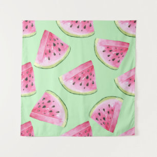 Watermelon watercolor, seamless summer pattern. tapestry