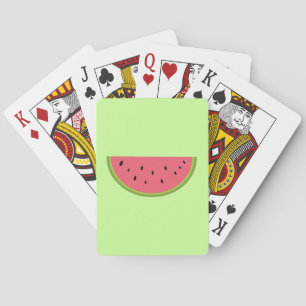 Watermelon Watermelon Fruit Sweet Health Red Half Playing Cards