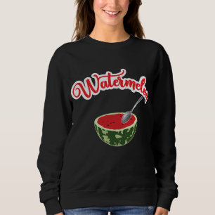Watermelon - Watermelon Spoon Cute Fruit Sweatshirt