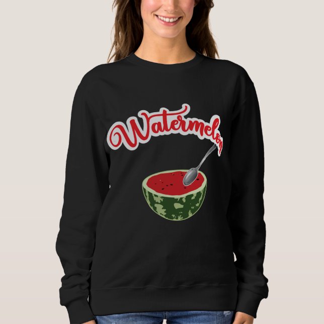 Watermelon - Watermelon Spoon Cute Fruit Sweatshirt (Front)