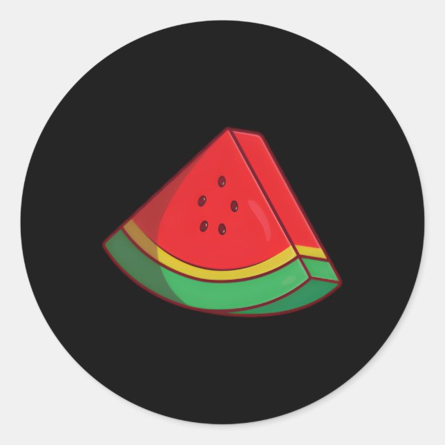 Watermelon Watermelons Fruit Food Classic Round Sticker (Front)