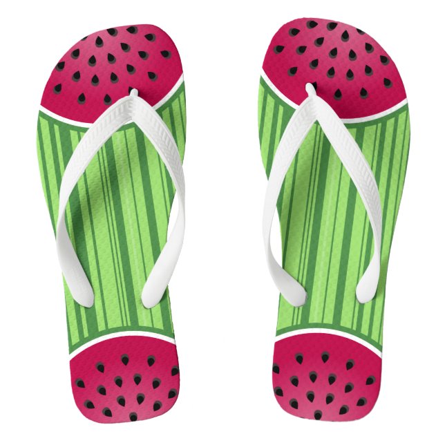 Watermelon Wedge Slices Thongs (Footbed)
