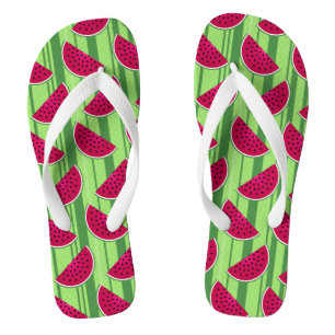 Watermelon Wedges Pattern Thongs