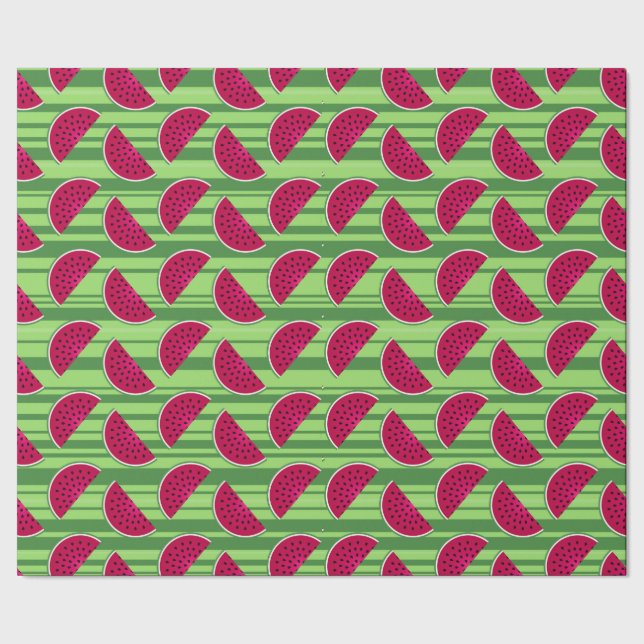Watermelon Wedges Pattern Wrapping Paper (Seam)