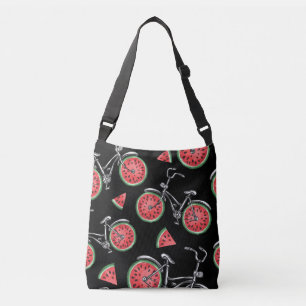 Watermelon wheel bicycles, summer pattern. crossbody bag