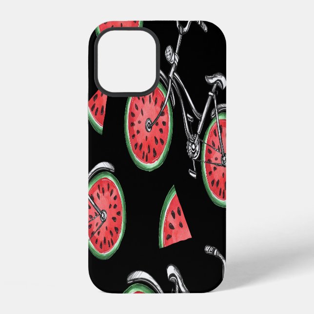 Watermelon wheel bicycles, summer pattern. iPhone case (Back)