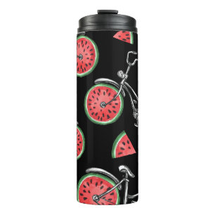 Watermelon wheel bicycles, summer pattern. thermal tumbler