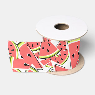 Watermelon wide satin ribbon