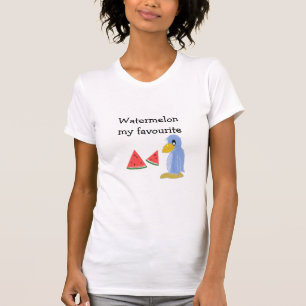 Watermelon with a Cute Bluebird T-Shirt