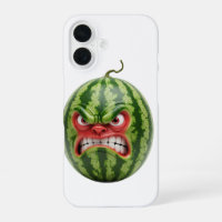 watermelon with angry face